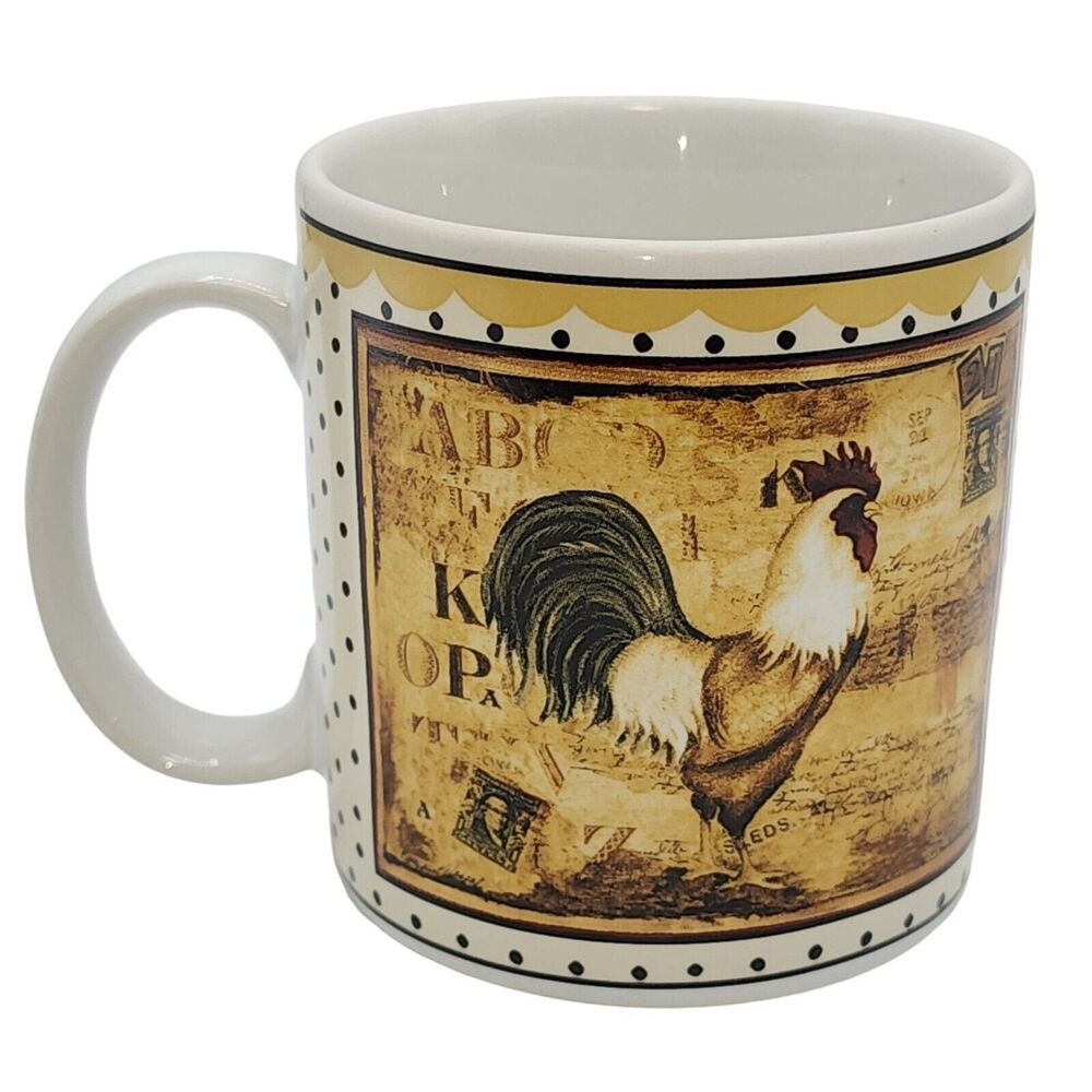 The Sakura Table Vintage Style Retro Rooster Ceramic Coffee Mug 12oz